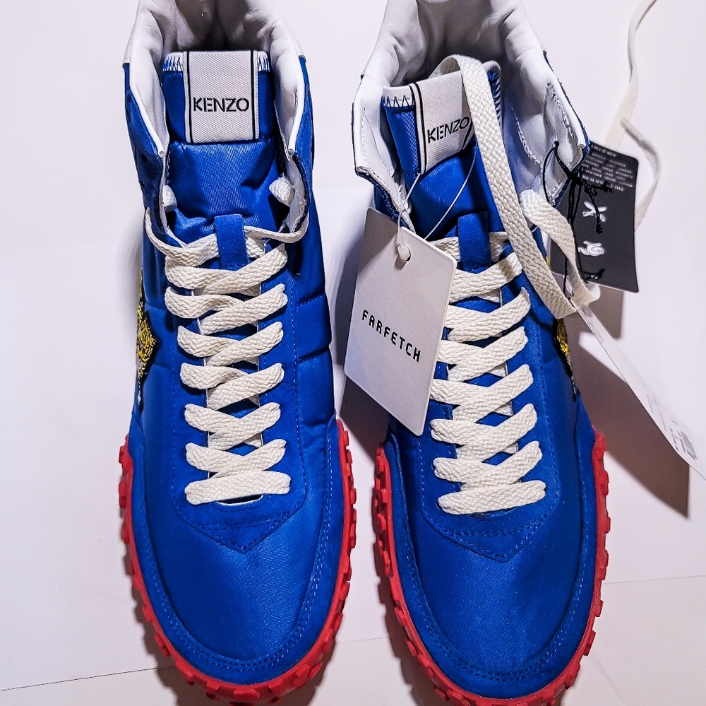 KENZO France F865SN124F54 Hight Top Sneake Main Blue France 74 Size 8
